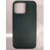 Чехол пластиковый Leather Case MagSafe ORG iPhone 15 Pro Max темно-зеленый
