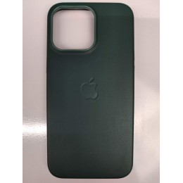 Чехол пластиковый Leather Case MagSafe ORG iPhone 15 Pro Max темно-зеленый