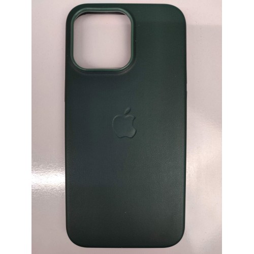 Чехол пластиковый Leather Case MagSafe ORG iPhone 15 Pro Max темно-зеленый