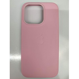 Чехол пластиковый Leather Case MagSafe ORG iPhone 15 Pro розовый