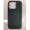 Чехол пластиковый Leather Case MagSafe ORG iPhone 15 Pro темно-зеленый