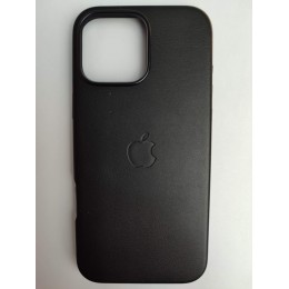 Чехол пластиковый Leather Case MagSafe ORG iPhone 16 Pro Max черный