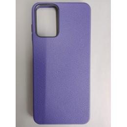 Чехол пластиковый Samsung A07 ЭкоКожа с оободком сиреневый