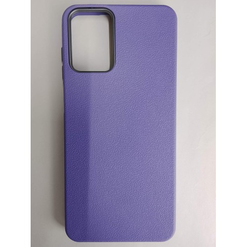 Чехол пластиковый Samsung A07 ЭкоКожа с оободком сиреневый