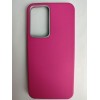Чехол пластиковый Samsung A17/A26 ЭкоКожа с оободком фуксия