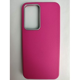 Чехол пластиковый Samsung A17/A26 ЭкоКожа с оободком фуксия