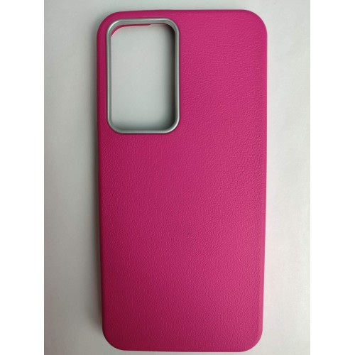 Чехол пластиковый Samsung A17/A26 ЭкоКожа с оободком фуксия