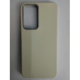 Чехол пластиковый Samsung A17/A26 ЭкоКожа с оободком молочный