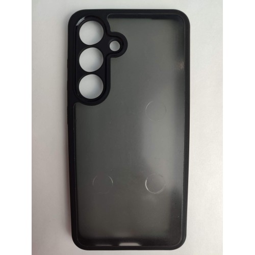 Чехол пластиковый Samsung S25 матовый с окантовкой черный