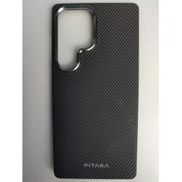 Чехол пластиковый Samsung S25 Ultra PITAKA карбон черный 