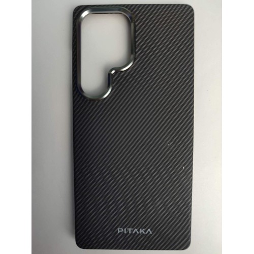 Чехол пластиковый Samsung S25 Ultra PITAKA карбон черный 