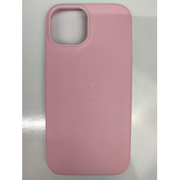 Чехол пластиковый Silicone Case ORG iPhone 15 Leather Case MagSafe розовый