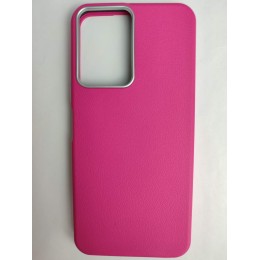 Чехол пластиковый Tecno Spark Go 2/Spark 40C/Smart 10 ЭкоКожа с оободком фуксия