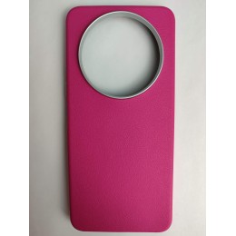 Чехол пластиковый Xiaomi Redmi А3/A3X/POCO C61 ЭкоКожа с оободком фуксия