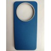 Чехол пластиковый Xiaomi Redmi А3/A3X/POCO C61 ЭкоКожа с оободком синий