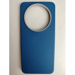 Чехол пластиковый Xiaomi Redmi А3/A3X/POCO C61 ЭкоКожа с оободком синий