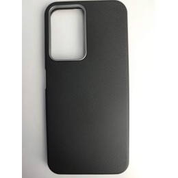 Чехол пластиковый Xiaomi Redmi А7 Pro ЭкоКожа с ободком черный