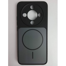 Чехол силикон-пластик Honor X9D матовый черно-серый