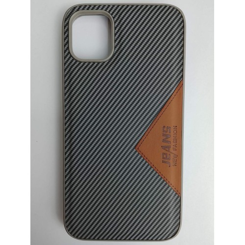 Чехол силикон-пластик iPhone 11 JEANS серый 