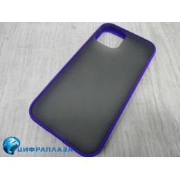 Чехол силикон-пластик iPhone 12 Mini Shockproof фиолетово-желтый