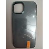 Чехол силикон-пластик iPhone 13 матовый с логотипом голубой