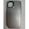 Чехол силикон-пластик iPhone 13 матовый с логотипом светло-серый