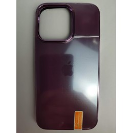 Чехол силикон-пластик iPhone 13 Pro матовый с логотипом фиолетовый (02)