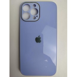 Чехол силикон-пластик iPhone 13 Pro Max глянец с логотипом сиреневый