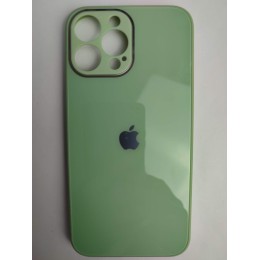 Чехол силикон-пластик iPhone 13 Pro Max глянец с логотипом зеленый