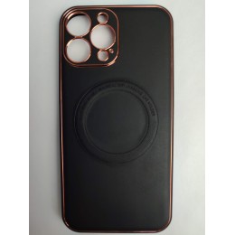 Чехол силикон-пластик iPhone 13 Pro Max New Skin Magsafe с защитой камеры черный
