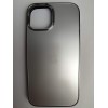 Чехол силикон-пластик iPhone 14 матовый с логотипом светло-серый