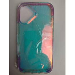 Чехол силикон-пластик iPhone 16 хамелеон с блестками фиолетовый