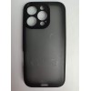 Чехол силикон-пластик iPhone 16 Pro матовый с окантовкой черный