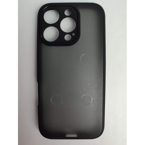 Чехол силикон-пластик iPhone 16 Pro матовый с окантовкой черный