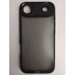 Чехол силикон-пластик iPhone 17 Air матовый с окантовкой черный