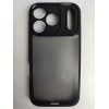Чехол силикон-пластик iPhone 17 Pro матовый с окантовкой черный