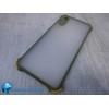 Чехол силикон-пластик Samsung A02/M02 прозрачный с защитой по краям хаки/оранжевый