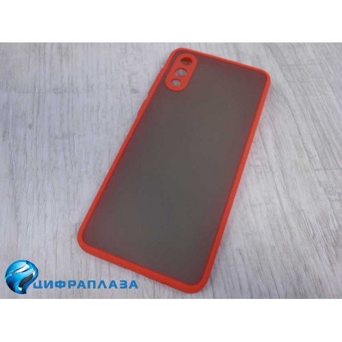 Чехол силикон-пластик Samsung A02/M02 Skin Shell красный