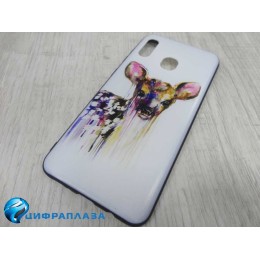 Чехол силикон пластик Samsung A30 EDIVIA 3D принт (049)