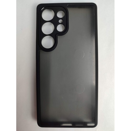 Чехол силикон-пластик Samsung S25 Ultra матовый с окантовкой черный