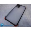 Чехол силикон-пластик Xiaomi POCO M3 прозрачный с защитой по краям черный/красный
