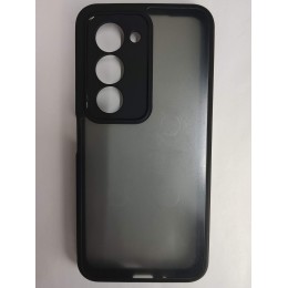 Чехол силикон-пластик Xiaomi Redmi 15 матовый с окантовкой черный