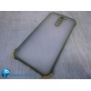 Чехол силикон-пластик Xiaomi Redmi 9 прозрачный с защитой по краям хаки/оранжевый
