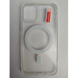 Чехол силиконовый Clear Case iPhone 12/12 Pro Magsafe прозрачный