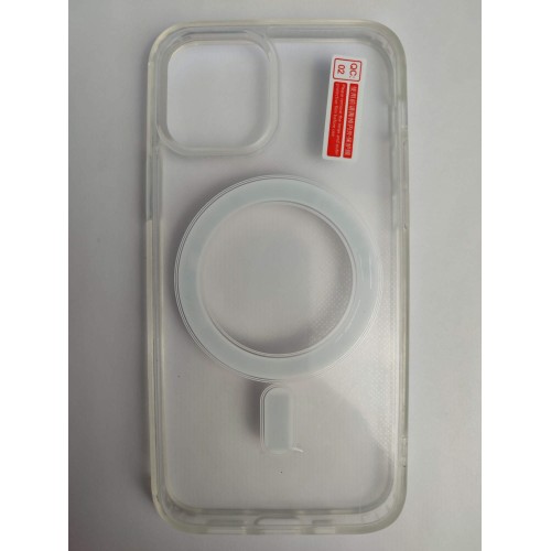 Чехол силиконовый Clear Case iPhone 12/12 Pro Magsafe прозрачный
