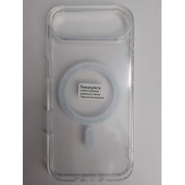 Чехол силиконовый Clear Case iPhone 17 Air Magsafe прозрачный