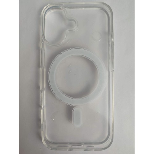 Чехол силиконовый Clear Case iPhone 17 Magsafe прозрачный