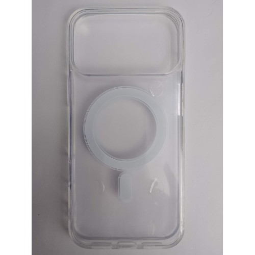 Чехол силиконовый Clear Case iPhone 17 Pro Max Magsafe прозрачный