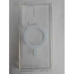 Чехол силиконовый Clear Case Samsung S23 Ultra Magsafe прозрачный