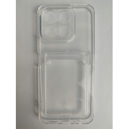 Чехол силиконовый Honor X6C с визитницей прозрачный